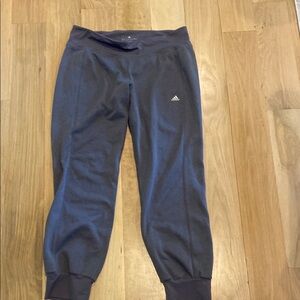 Adidas Gray Sweatpants with Elastic Cuffs and Drawstring Waistband